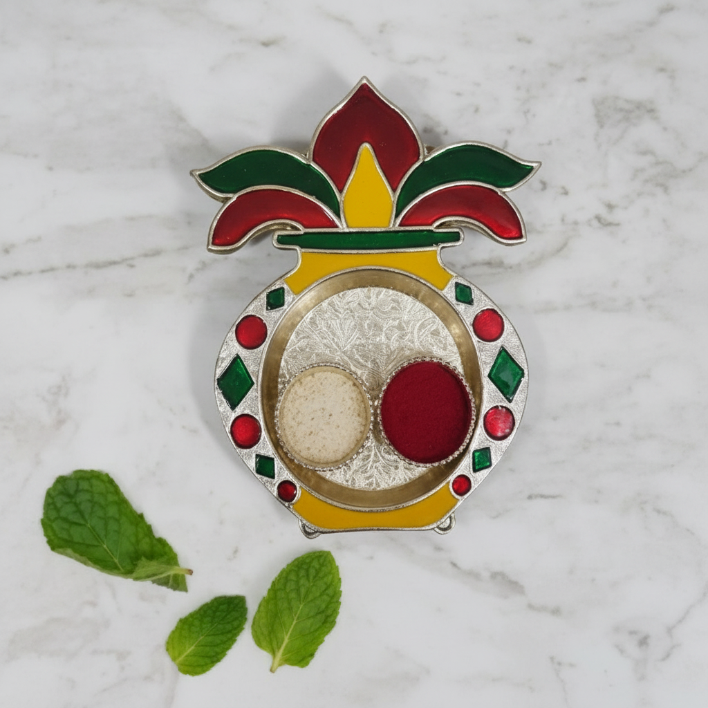 Kalash Shape Pooja Thali – Traditional Decorative Puja Plate for Aarti, Festivals, Temple & Home Mandir