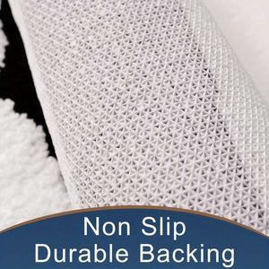 BATH Letter Pattern Non-Slip Bathroom Mat 40cm x 60 cm, Comfortable Durable Machine Made Polyester, PVC Backing, Perfect for Modern Bathroom