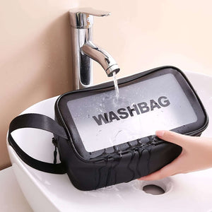 3PCs Set PVC Waterproof Toiletry Bag, Large Capacity Toiletry Bag, Portable Handheld Makeup Bag, Travel Storage Bag, Cosmetic/Toiletry Organizer, Student Dormitory Makeup Storage, Unisex Simple Makeup Bag, Pink/Black/White