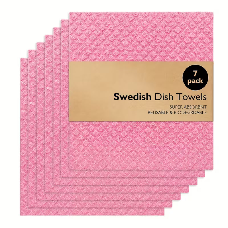 Multipurpose Wiping Cloth (19.5 x 16.5 cm) – Kitchen Cleaning Wipe, Dish Towel, Car Duster & Home Utility Cloth(Random color-Pack of 7)