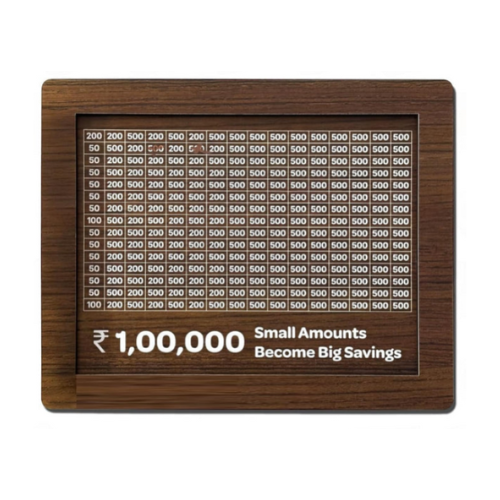 DIY Wooden Piggy Bank – Carved Coin Box for Kids & Adults, Money Saver, Donation & Savings Box (Pack of 1)