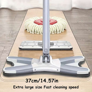 Butterfly Shaped Household Wet Dry Dual-use Mop 360° Rotation Ultra-fine Fiber Pad, Suitable for cleaning bathtubs, tiles, floors, walls, and glass - can be used in kitchens, bathrooms, and living rooms