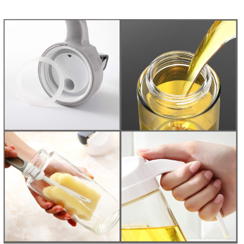 Auto Flip Oil Can – 1000ml Leakproof Dispenser Bottle for Oil