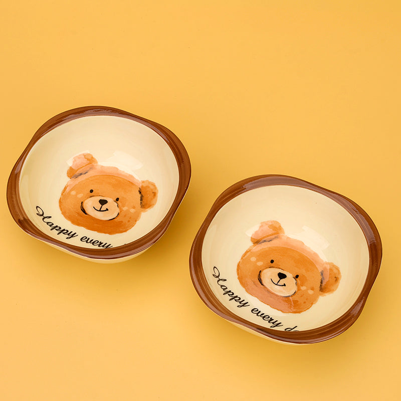 4.6 Inch Cool Bear Ceramic Serving Bowl