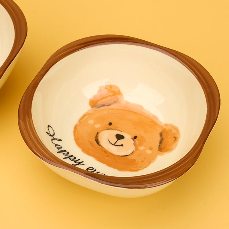 4.6 Inch Cool Bear Ceramic Serving Bowl