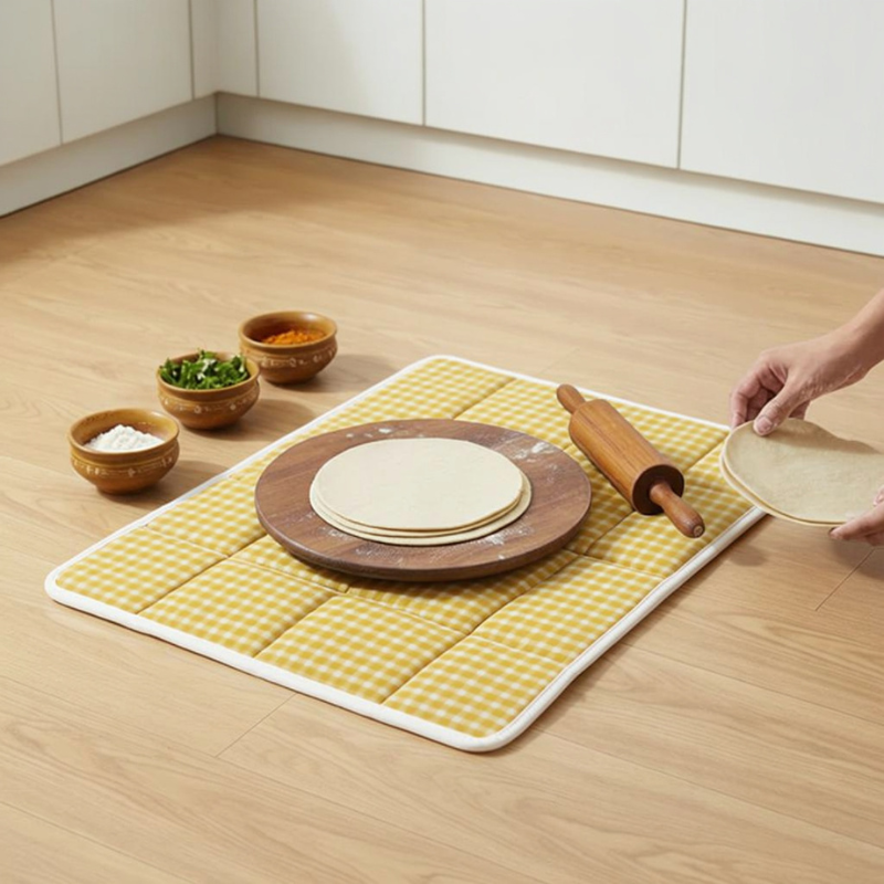 Roti Mat – Non-Stick, Washable Chapati Rolling Mat for Kitchen Use (Random Print-Pack of 1)