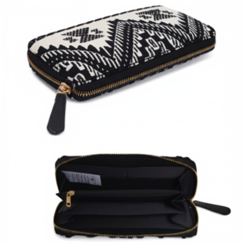 Ladies Cotton Harmony Wallet – Fashionable & Lightweight Everyday Purse (Random Design-Pack of 1)