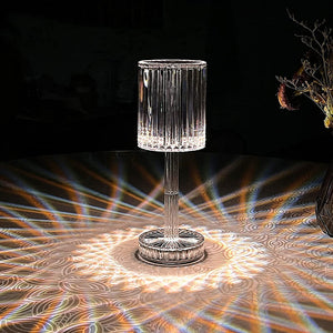 Elegant crystal table lamp for modern room lighting and home décor