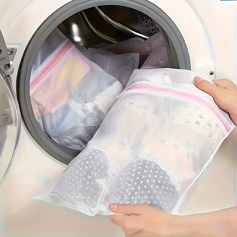 Heavy-Duty Laundry Bag with Zipper Closure (40 x 50 cm) – Durable Mesh Wash Bag for Clothes, Delicates, Lingerie, Sweaters & Shoes – Prevents Damage, Tangling & Lint