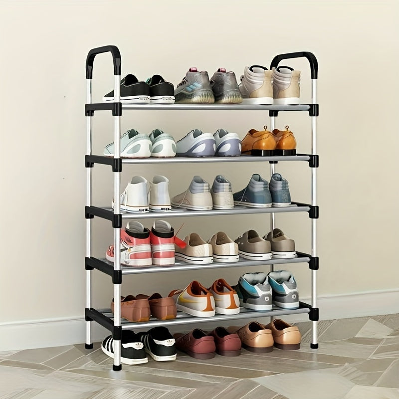 5 Layer Iron Alloy Shoe Organizer – Easy Assembly Storage Shelf
