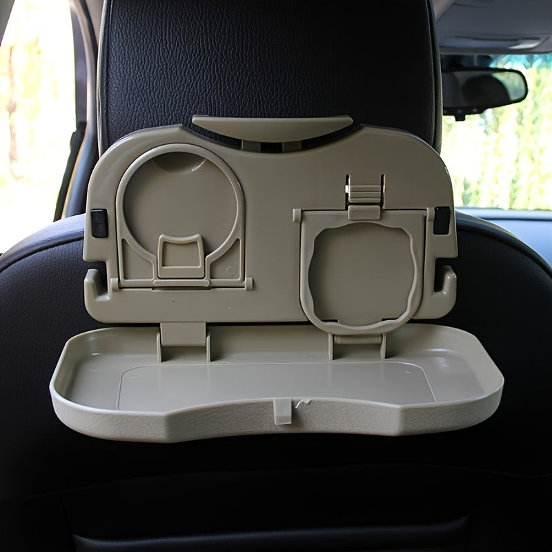 Car Seat Back Dining Table Tray – Foldable Auto Desk Tray Holder for Drinks, Food & Gadgets (Random color) (Pack of 1)