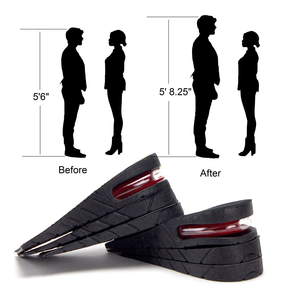 Height Increase Insoles for Men and Women - Comfortable Shoe Inserts for Added Height and Support (Pack of 1)