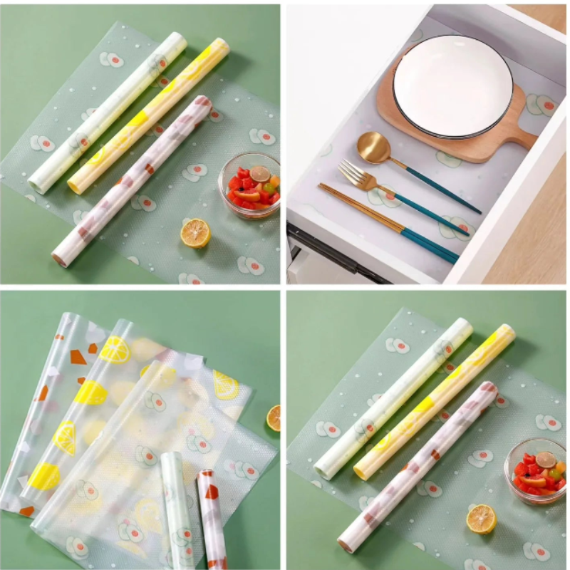 Durable Multi-Purpose Liner Mat for Drawers, Cupboards & Refrigerators – 45 x 125 cm (Random Print)