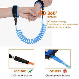 Anti Lost Wrist Link For Toddlers Babies & Kids, 4.92ft Safety Wrist Link - Reflective Child Walking Rope For Boy & Girls, Child Safety Wrist Band