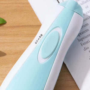 Electric Nail Sharpener Set - Multifunctional, Safe Nail Clippers for Youngsters - Pink/Blue, Battery-Powered (AA Batteries Not Included)