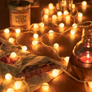 Charming 20 LED Globe String Lights - Frosted White, for Indoor & Outdoor Decor, Perfect for Weddings, Bedrooms, Balconies