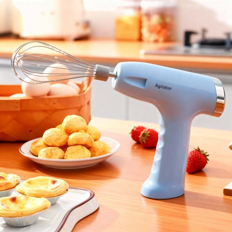 Electric Hand Mixer – USB Rechargeable Mini Blender with 1 Handle (Random Color)