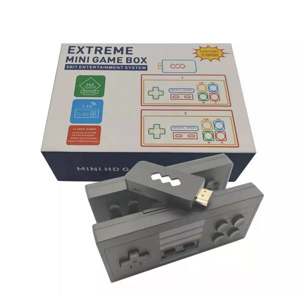 Extreme Mini Game Box with Wireless Controllers for Classic Gaming Fun