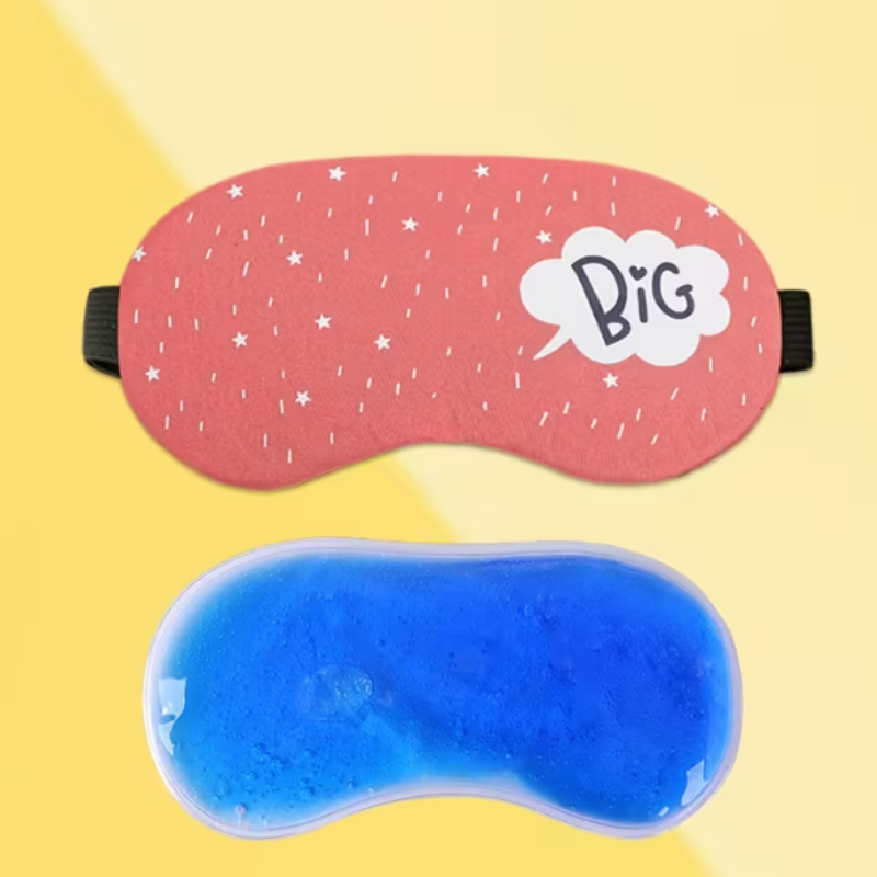Starry Night Eye Mask with Gel Ice Pack – Adjustable, Unscented & Travel-Friendly (Random color Print-Pack of 1)