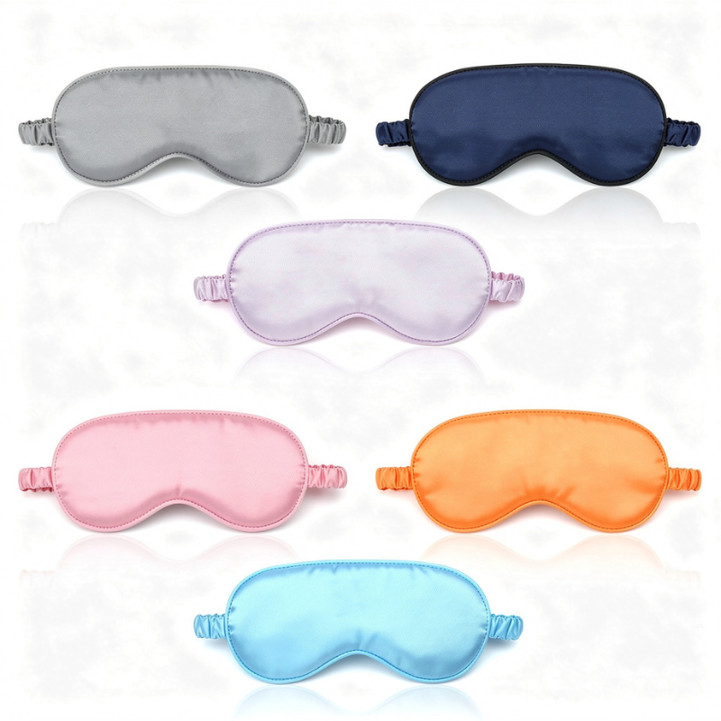 Satin Silk Eye Mask – Ultra Smooth Soft Sleep Mask & Blindfold for Sleeping, Travel, Relaxation, Meditation & Yoga (Random color-Pack of 1)