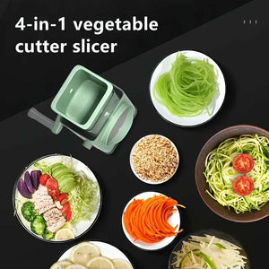 3 in 1 Manual Rotary Vegetable Slicer with 6 Interchangeable Blades, Cheese Grater, Multifunctional Fruit Slicer, Food Grater, Vegetable Cutter, Shredders, Potato Grater, Household Potato Chopper, Power-Free, Kitchen Gadgets
