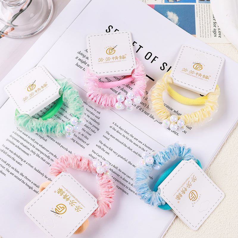 Colored Pearl  Pony Tail Rubber Band