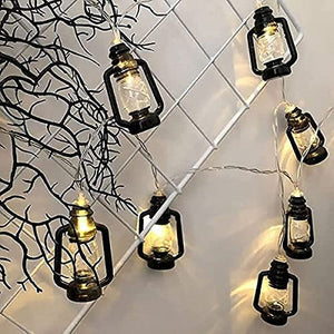 Hanging black lanterns decoration indoors or outdoors