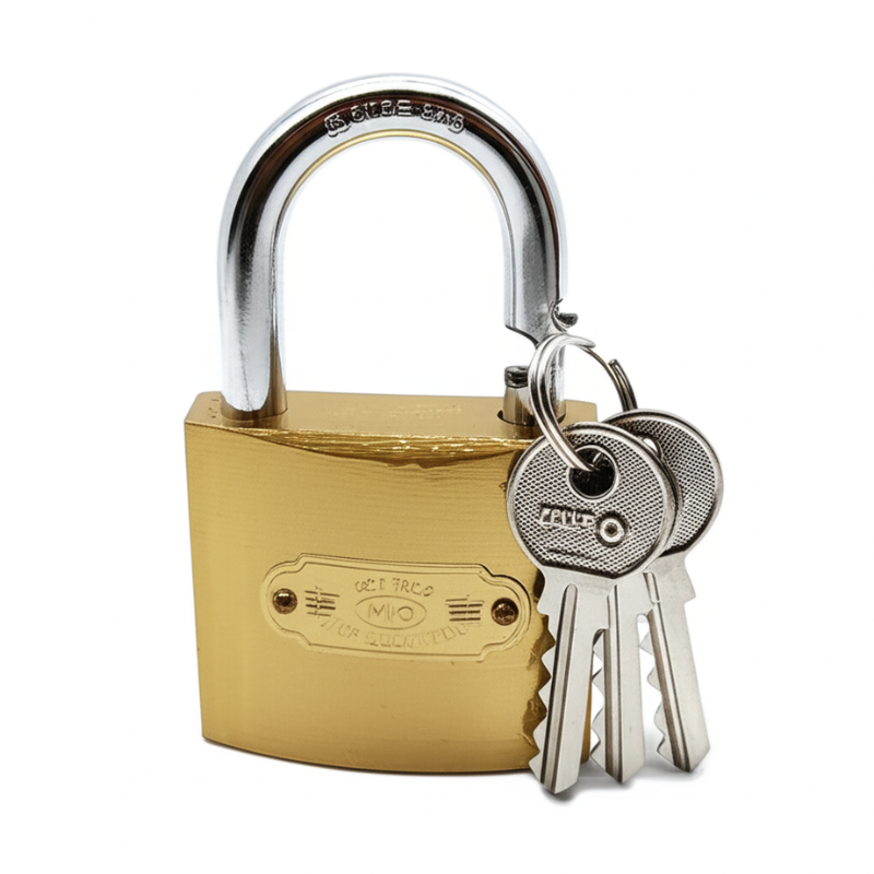 Kaixing Heavy-Duty Brass Padlock with 3 Keys – Anti-Rust, Durable Security Lock for Home, Office & Outdoor Use