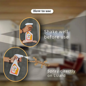 Herbal anti-lizard spray safe for kitchen items and surfaces