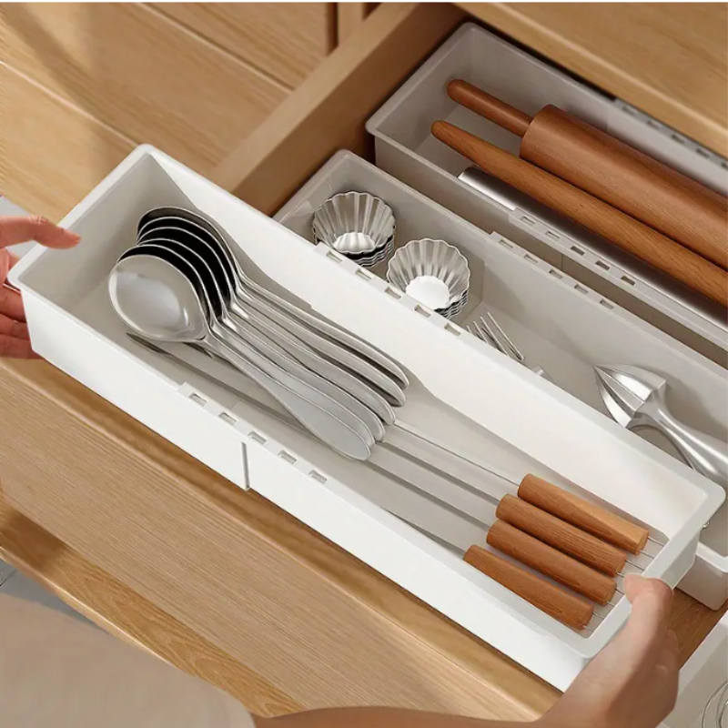 Expandable Organizer with Smooth Sliding Drawers – Space-Saving Storage Rack for Kitchen, Office & Home(Medium Size Organizer)