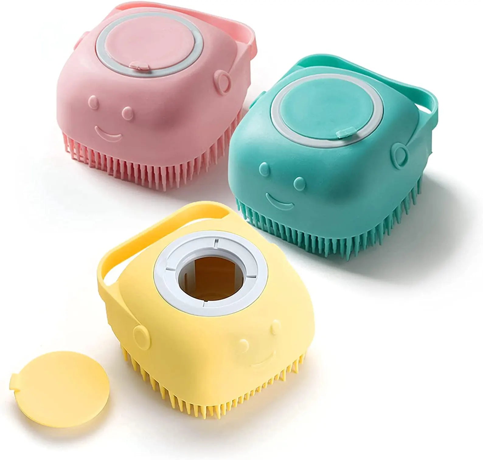 Soft Silicone Bath Massage Brush – Gentle Exfoliating & Body Scrubber for Shower, Spa & Skin Care (Random Color-Pack of 1)
