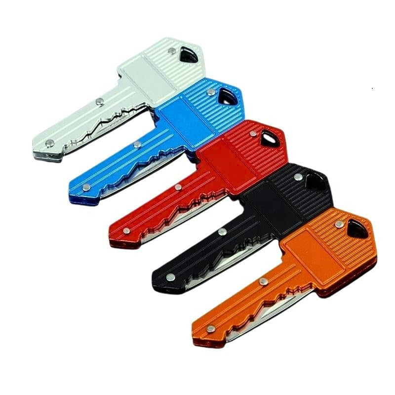 Mini Folding Key Cutter – Stainless Steel Box Opener for Keychain & Everyday Carry (Random color-Pack of 1)
