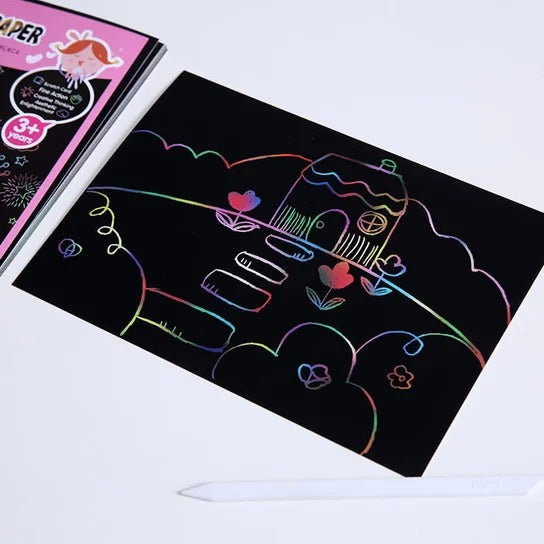 10 Pcs Rainbow Scratch Art Paper for Kids