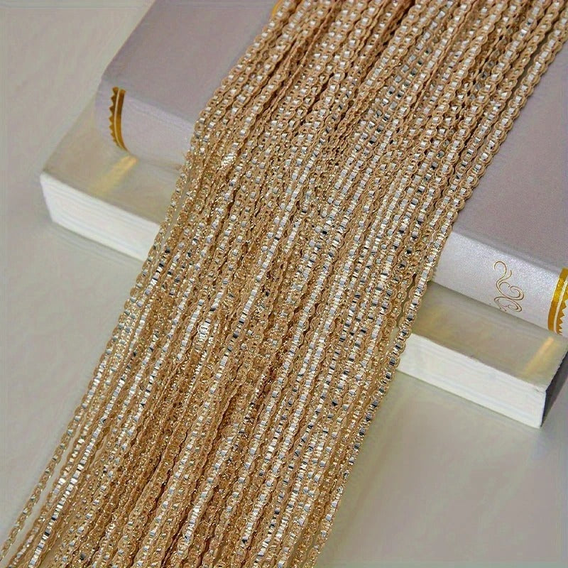 Elegant String Curtain – Decorative Beaded Doorway Divider with Glitter Threads for Living Room (1 Pcs)