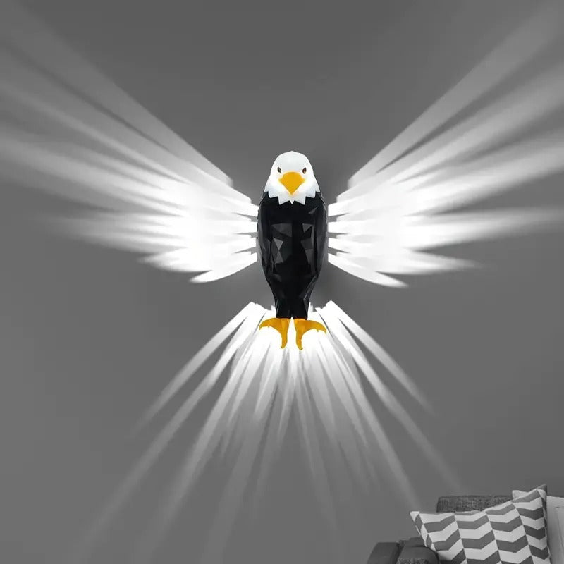 Wall-Mounted Eagle Night Light with Remote Control – Decorative LED Lamp for Bedroom & Living Room