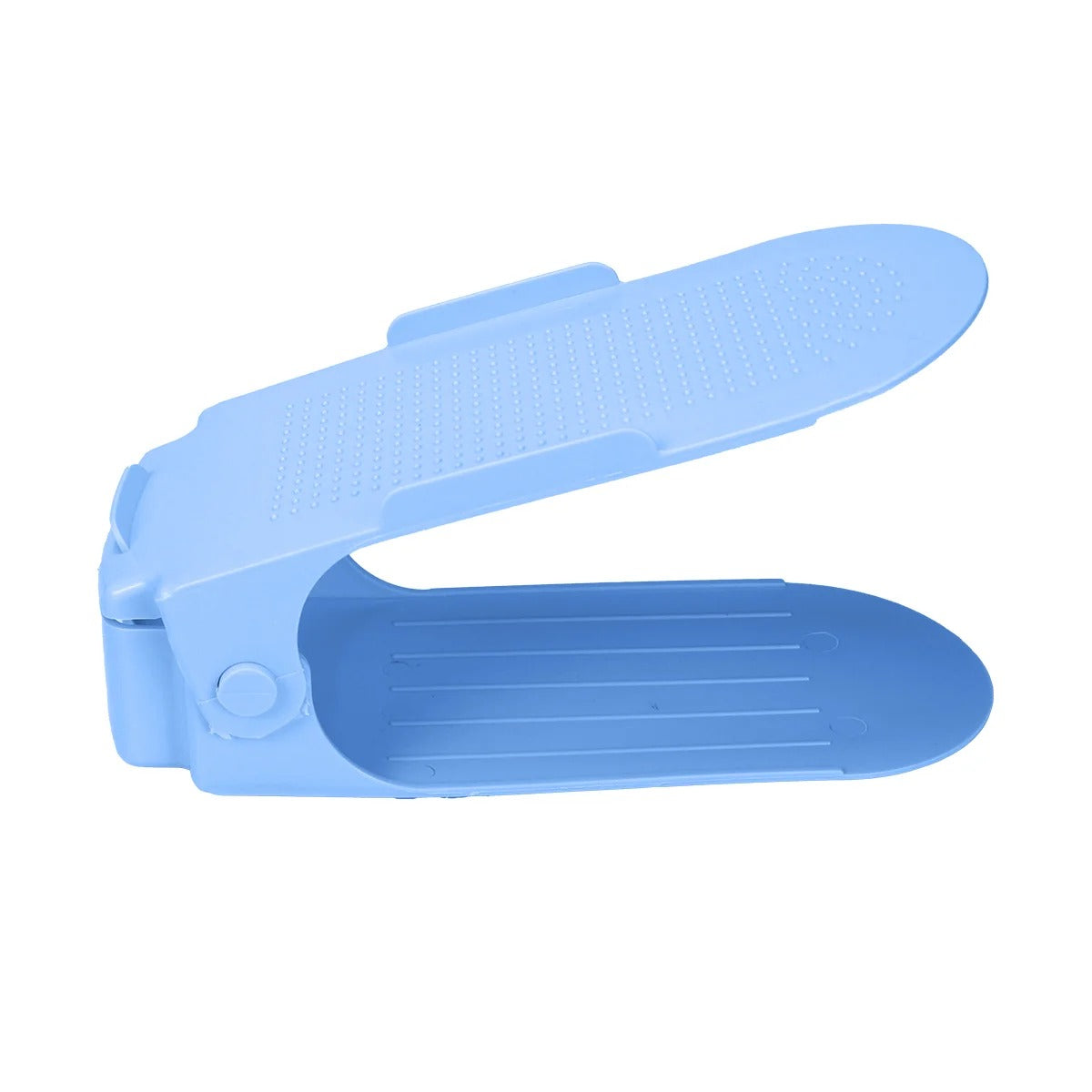 Shoe Slots Organizer – Space Saving Double Layer Adjustable Shoe Rack for Closet & Shelf (Random Color-Pack of 1)