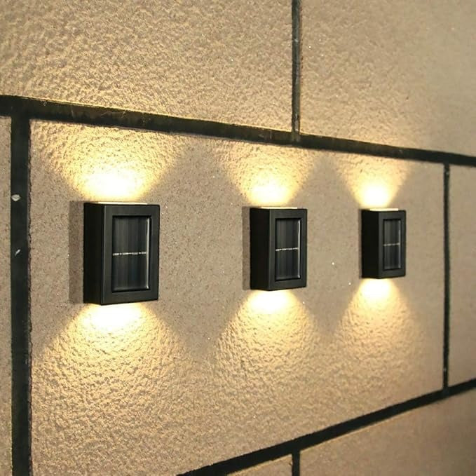 2 LED Up-Down Solar LED Light - Dual-Direction Solar Wall Fixture for Outdoor Use