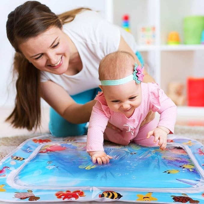Baby Water Play Mat – Tummy Time Floor Cushion Toy & Activity Center for Infants