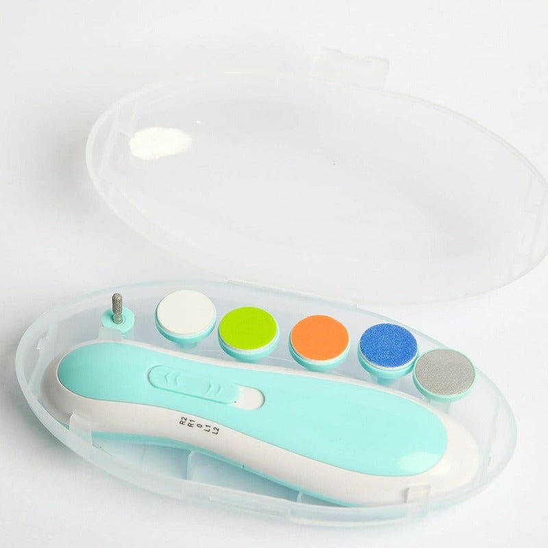 Electric Baby Nail Clipper – Sim’s Safe Nail Trimmer with 6 Grinding Pads