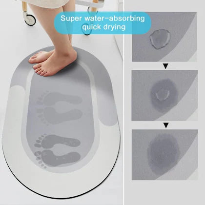 Water Absorbent Bathroom Door Mat (Plain), Non Slip Mat for Bathroom Cushion (Pack of 1)