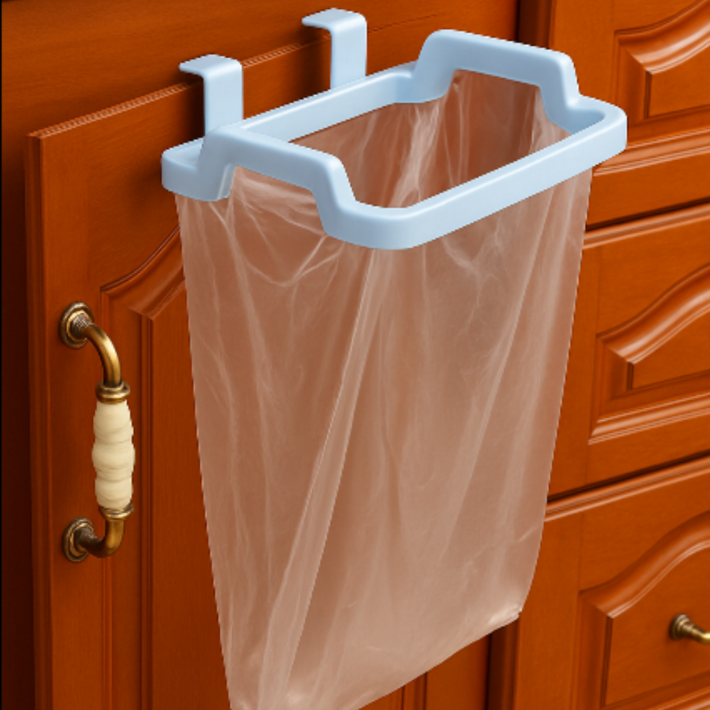 Garbage Bag Napkin Hanger – Plastic Kitchen Garbage Bag Holder & Towel Rack for Home, Bathroom, Office & Schools (1 Pc – Hanger Only)