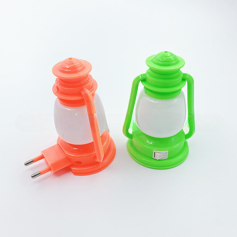 Lantern Shaped LED Night Lamp – Vintage Style Soft Glow Night Light for Bedroom, Home Decor & Kids Room (Random color-Pack of 1 Pc)