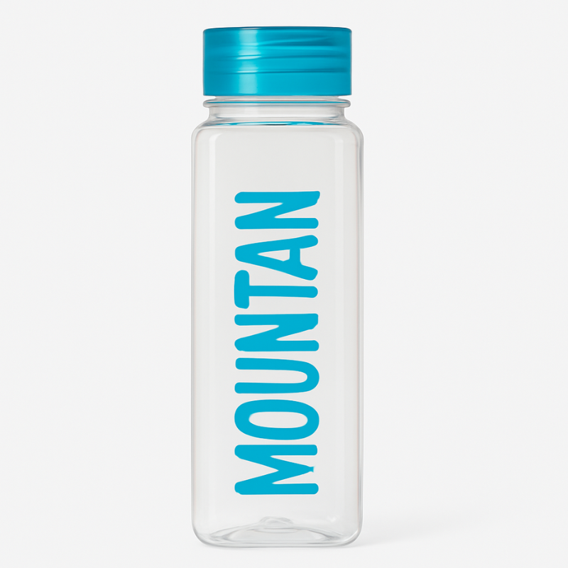 Mountan Square Water Bottle – 500 ml BPA-Free Plastic With Leakproof Cap (Pack of 1 )
