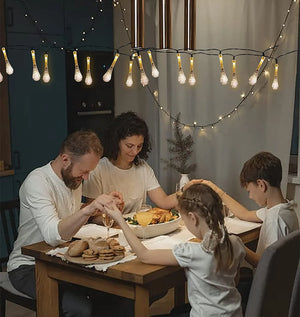 lighting solution with fairy water drop string lights