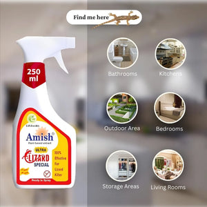 Lizard spray ideal for wooden cupboards, cracks, and appliances