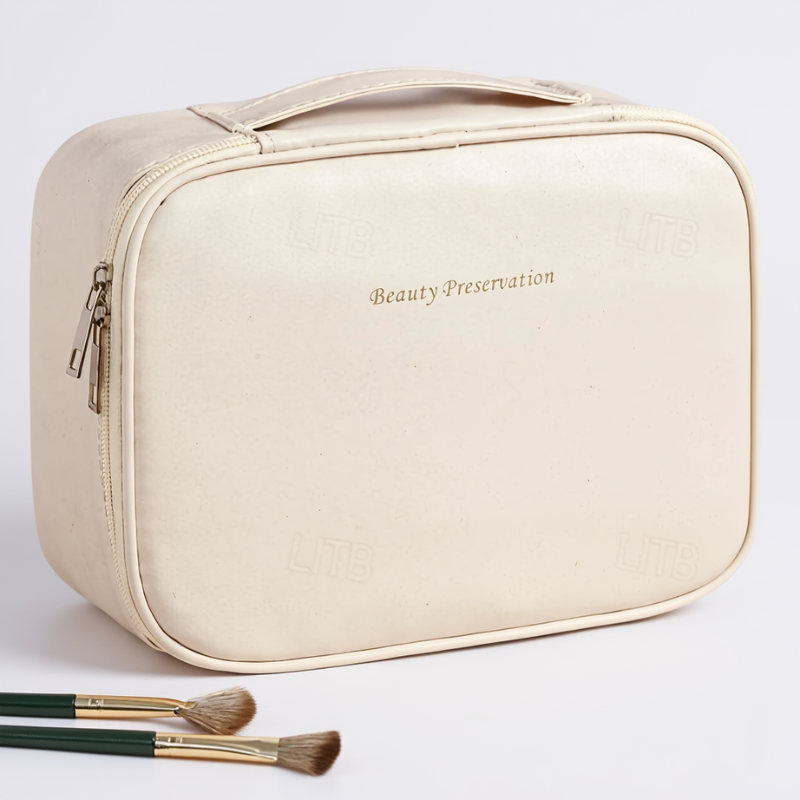 Large Capacity Travel Makeup Bag – Detachable Toiletry Organizer with Adjustable Dividers & Multi-Pocket Storage (Random color-Pack of 1)