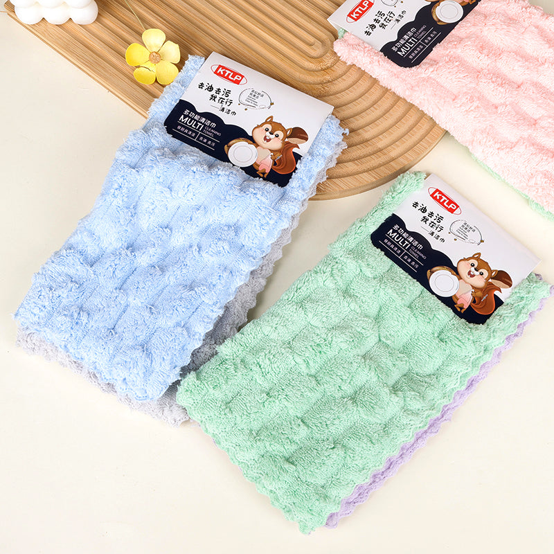 2 Pcs Pack Microfibre Cleaning Clothes 25*25 cm