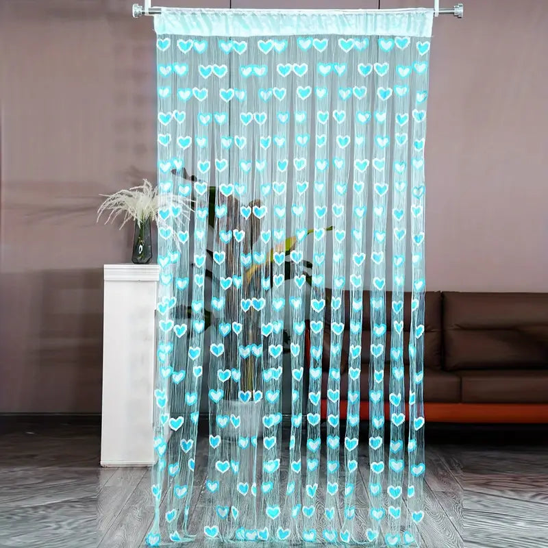 Romantic Love Net Party Curtain (Random Design) 100cm x 180 cm