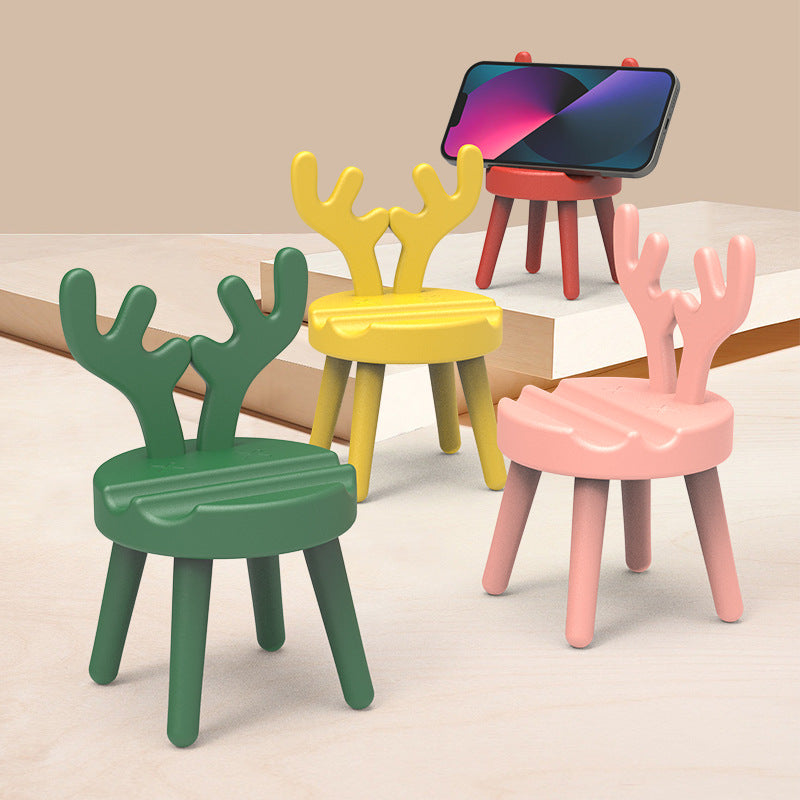 Antler Mobile Stand – Cute Deer Antler Phone Holder for Desk, Table & Office (Random color-Pack of 1)