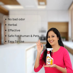 Non-toxic herbal lizard spray safe for home and kitchen use